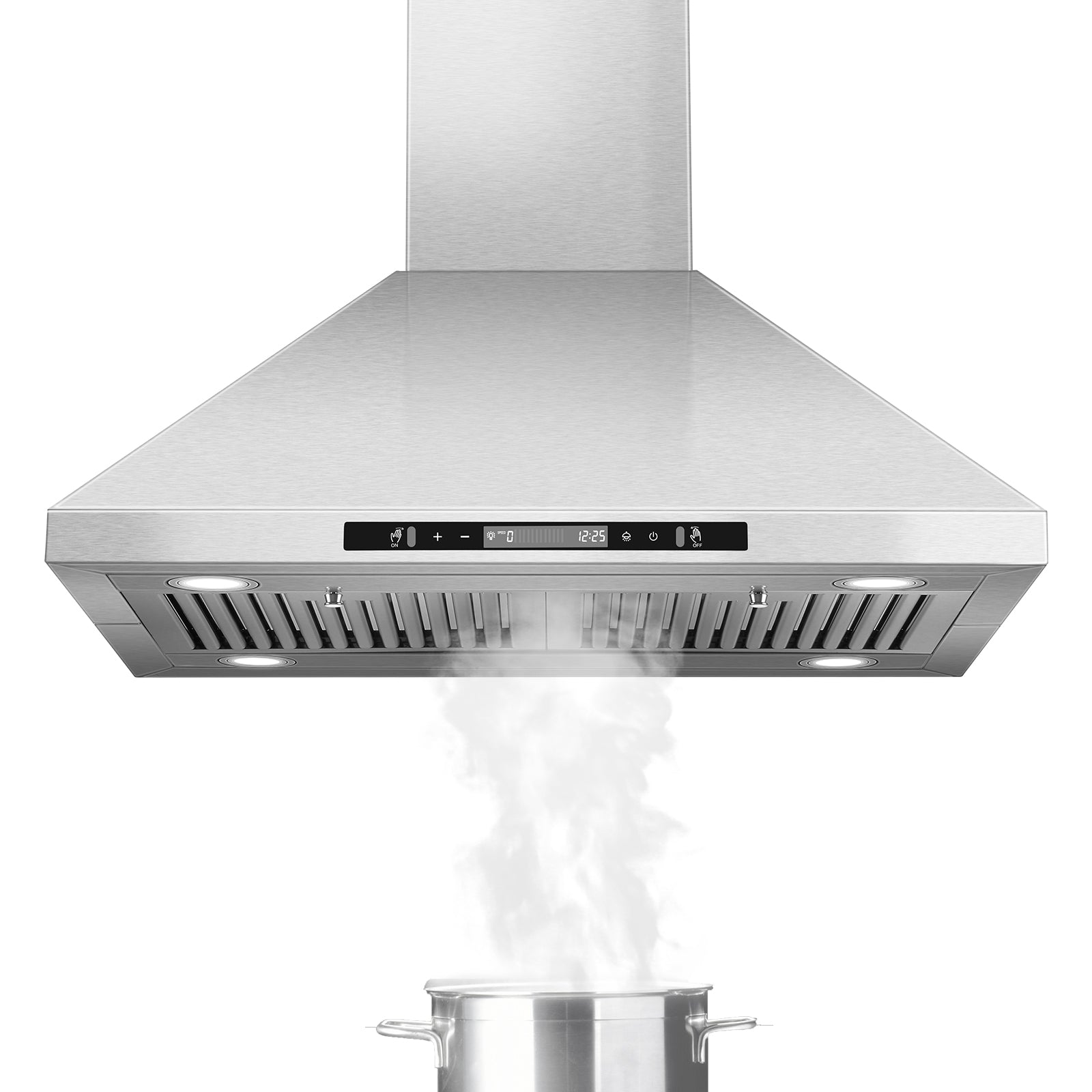USGI1775B -30 Inch Island Range Hood, 700 CFM Vent Hood with Gesture/Touch Control