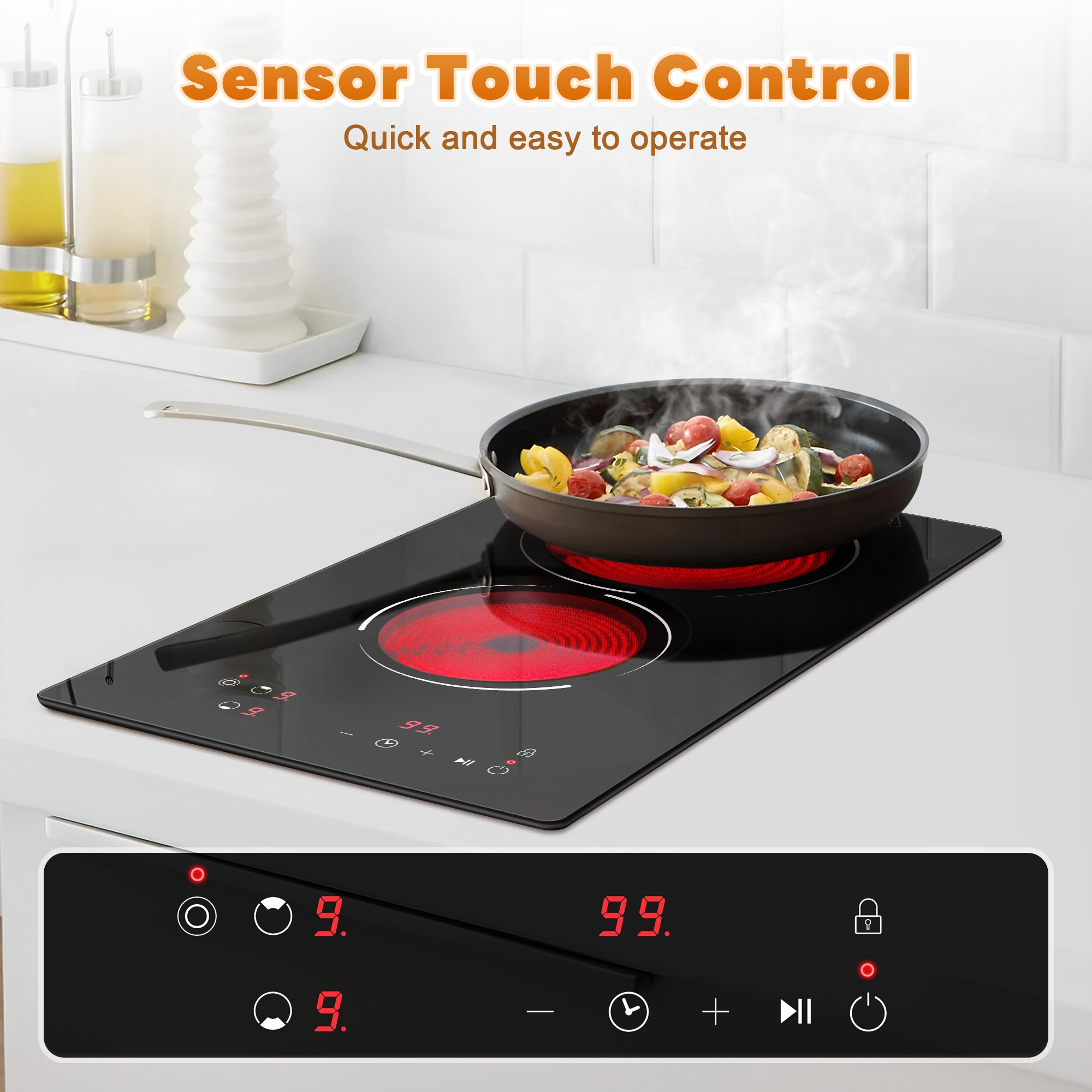 CHA18V12E – 12-Inch 2-Burner Electric Ceramic Cooktop
