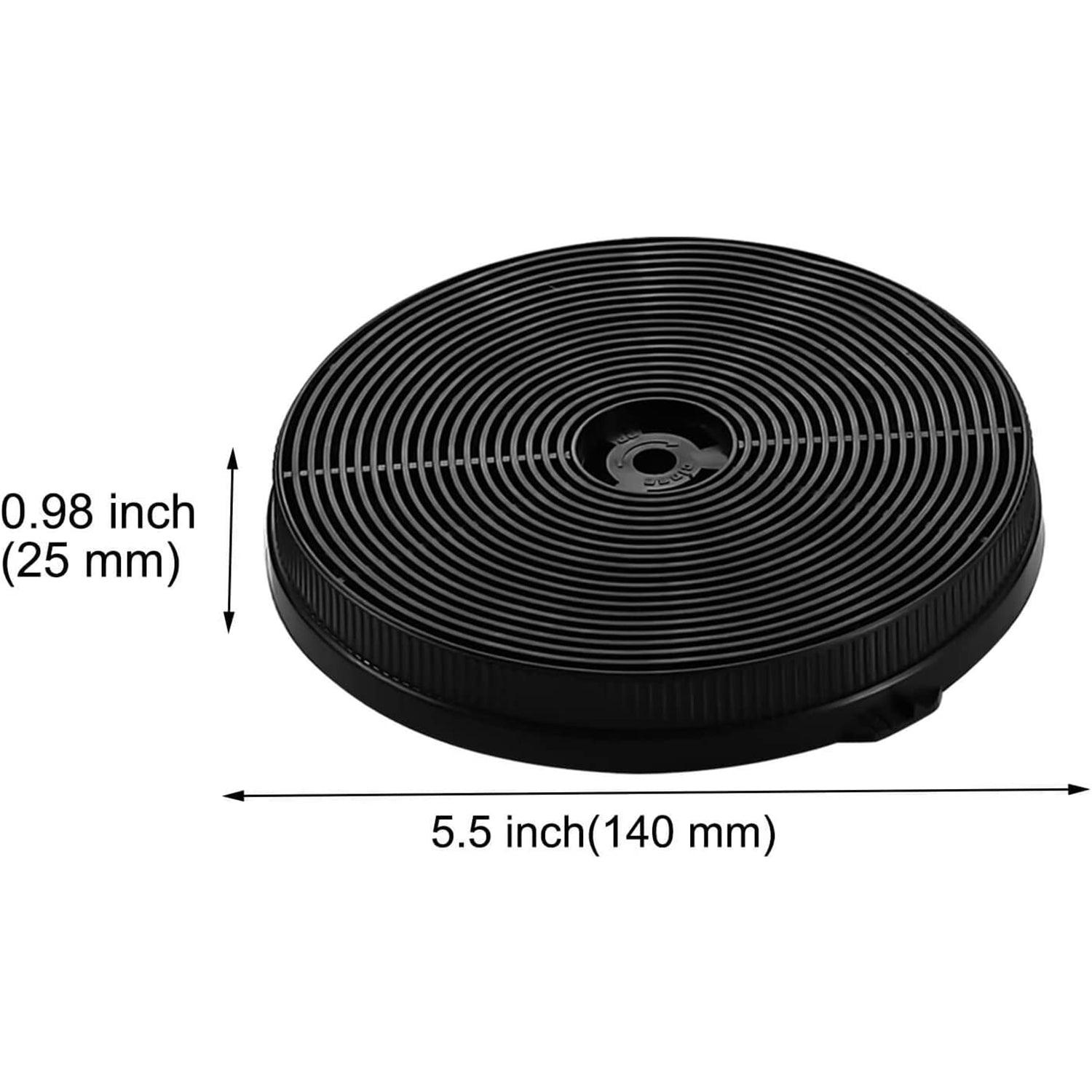 Carbon Filter (CF-A) for TIEASY Under Cabinet Range Hood Model GF23 TF23, Round Filter,Replacement Charcoal Vent Filter
