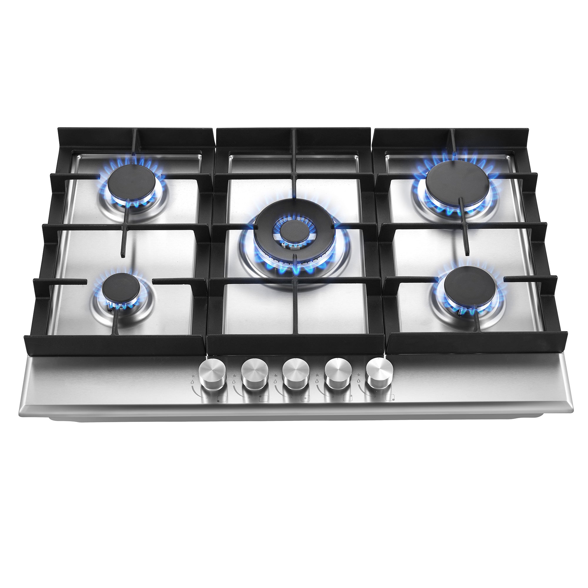 GC002-305S-J - 30 inch - 5 Burners Built-in Stainless Steel Gas Cooktop
