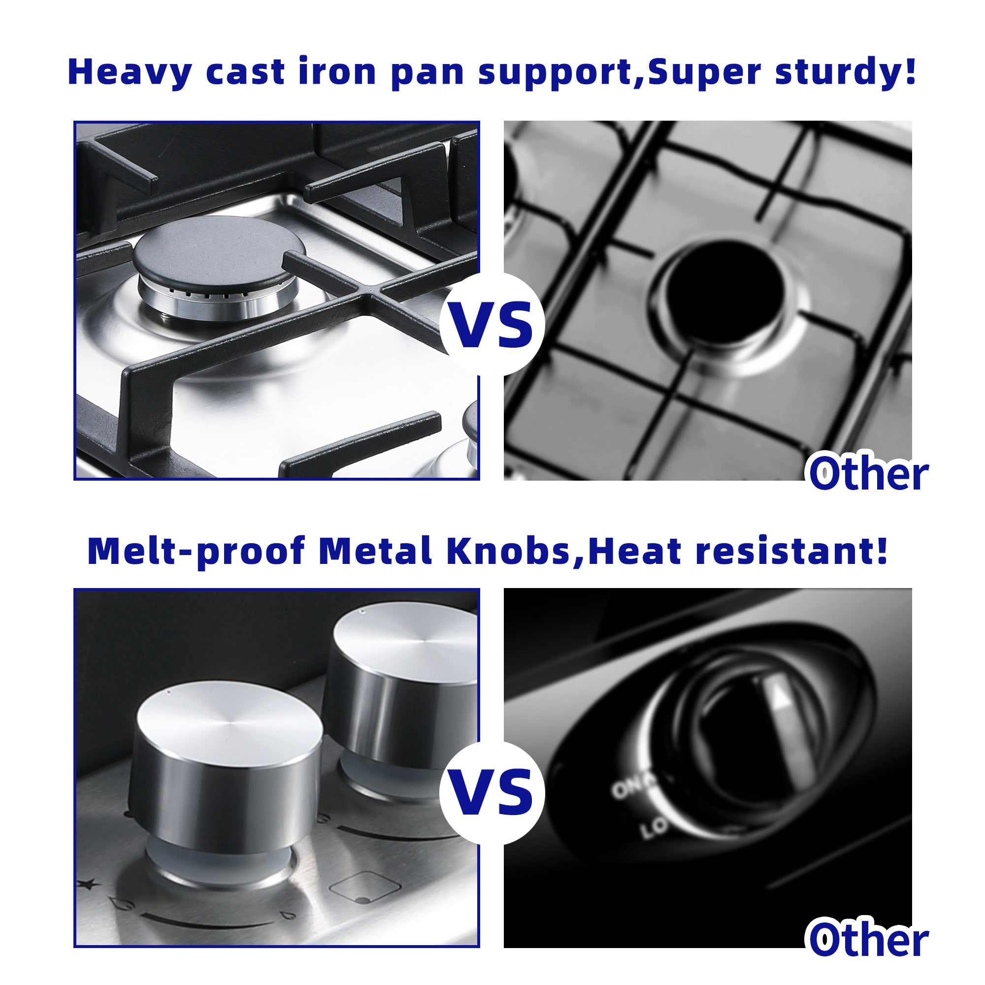 GC002-305S-J - 30 inch - 5 Burners Built-in Stainless Steel Gas Cooktop