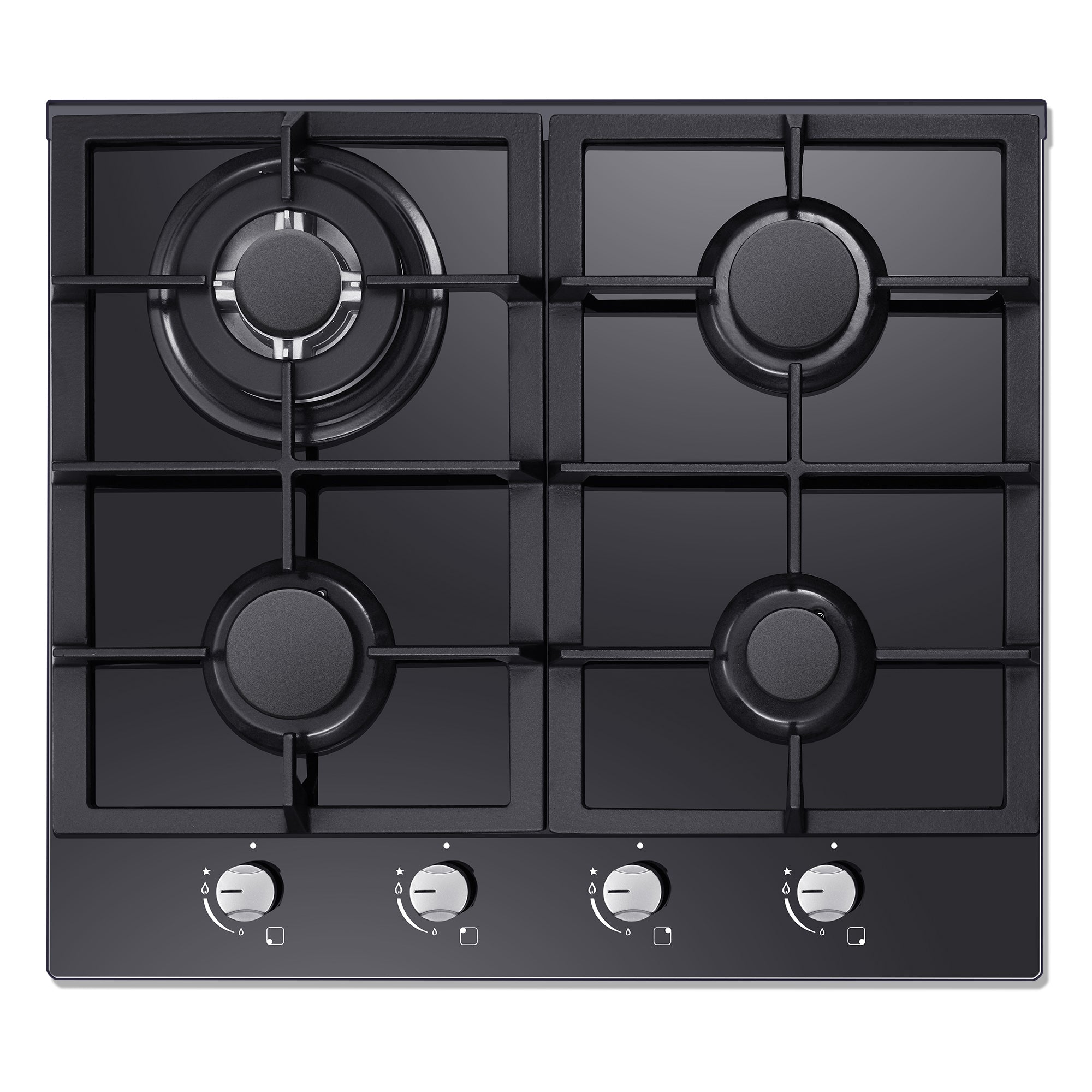 GH003-244G - 24 Inch - 4 Burner Built-in Glass Gas Stove Top