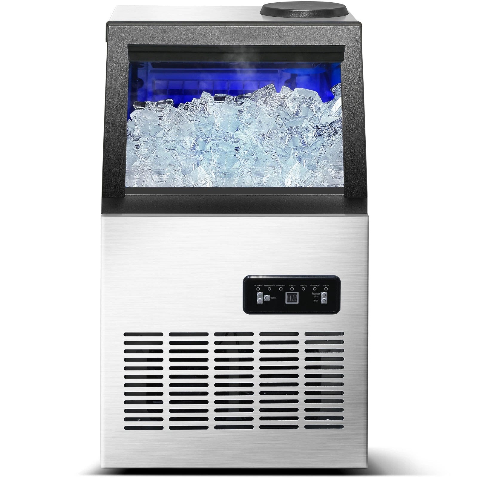 ICBZS40SS01A - 120lbs/24H Commercial Ice Maker Machine, 40 Cubes/Cycle with 33LBS Storage for Home
