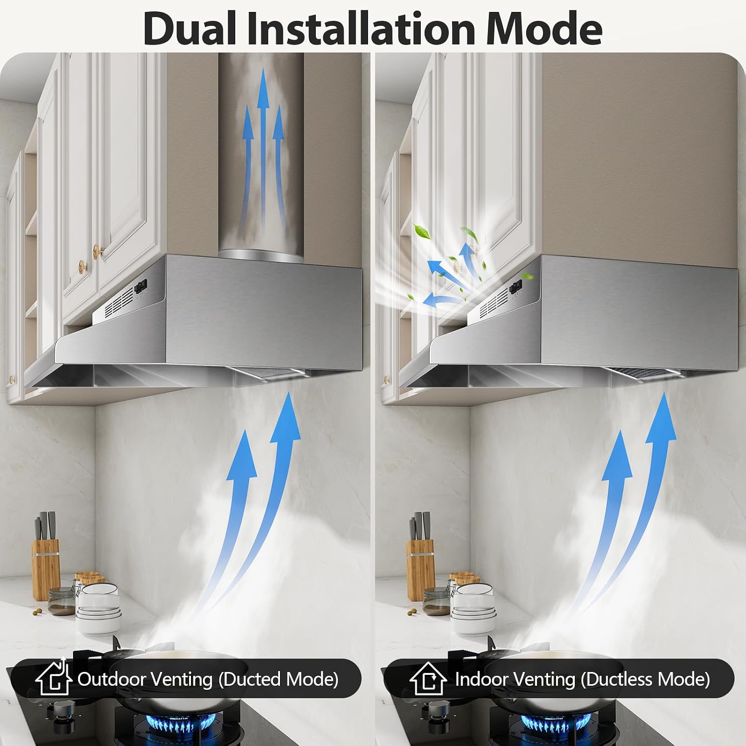 RHA30GDQ1 – 30-Inch 400 CFM Rocker-Switch Under-Cabinet Range Hood