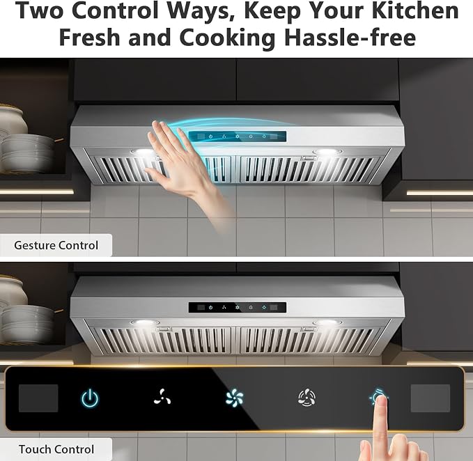 RHA30GDS6 – 30-Inch 800 CFM Gesture-Control Under-Cabinet Range Hood
