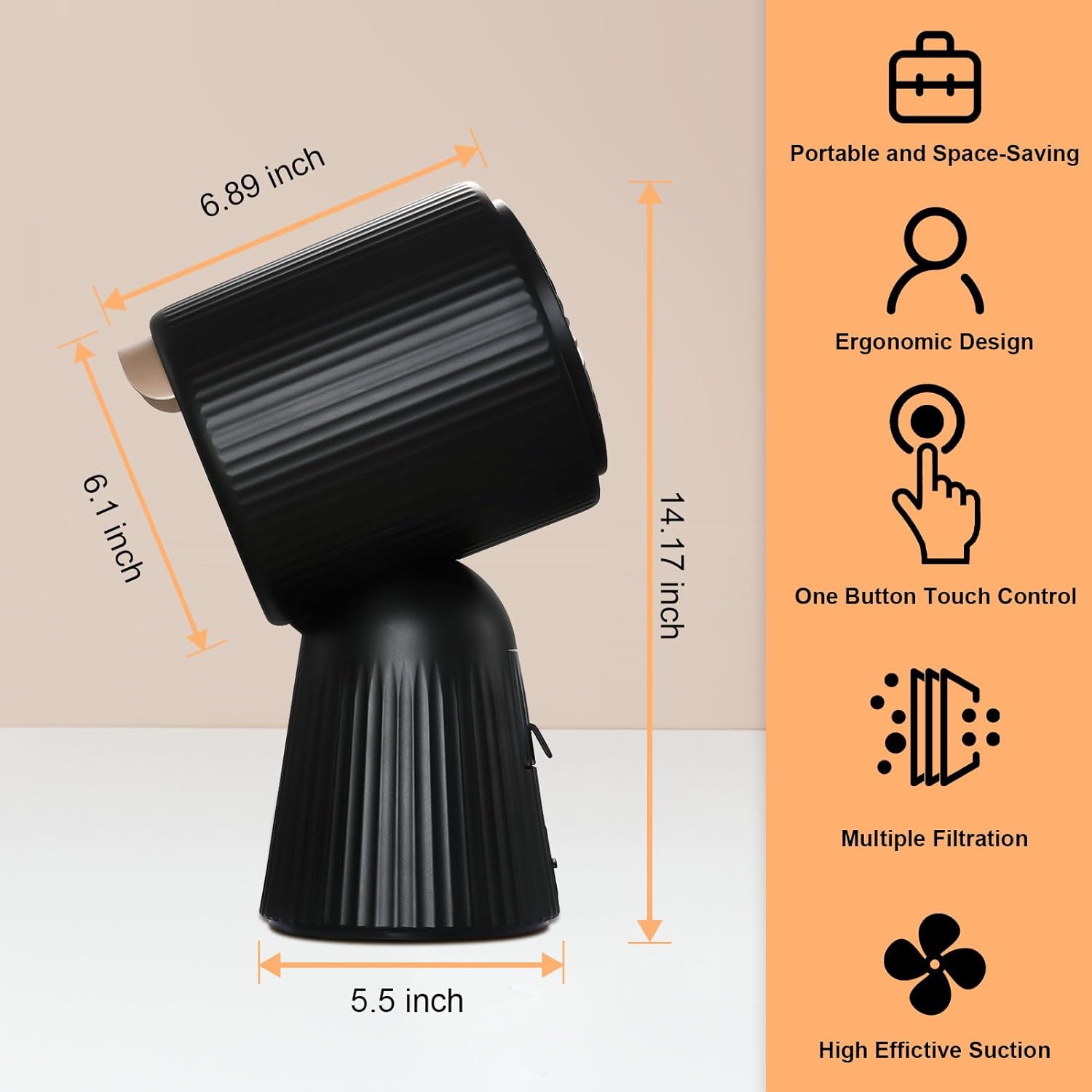 ZMS-TBX8 - Portable Range Hood with Detachable Filters