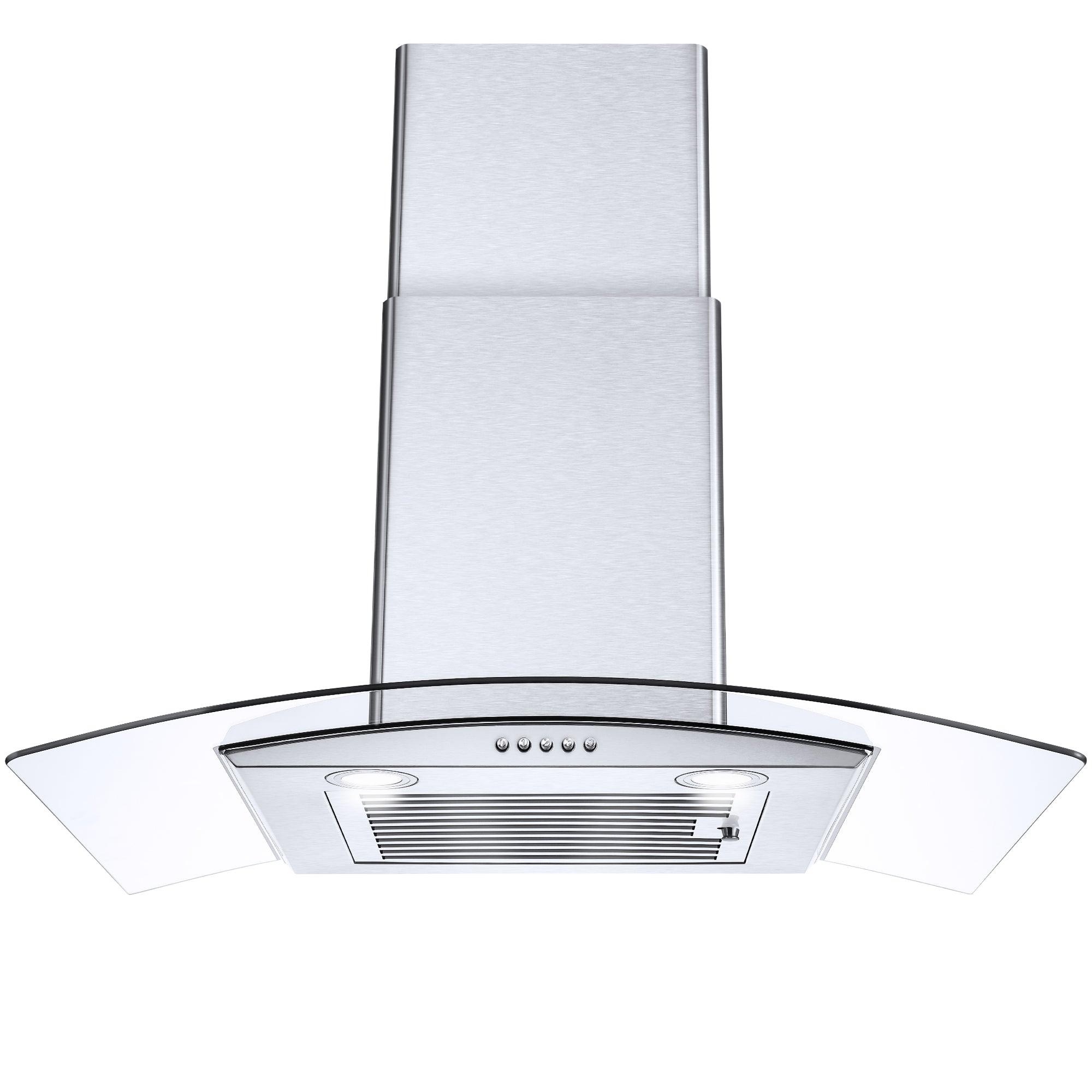 Tieasy 30 Inch Wall Mount 450 CFM Glass Range Hood