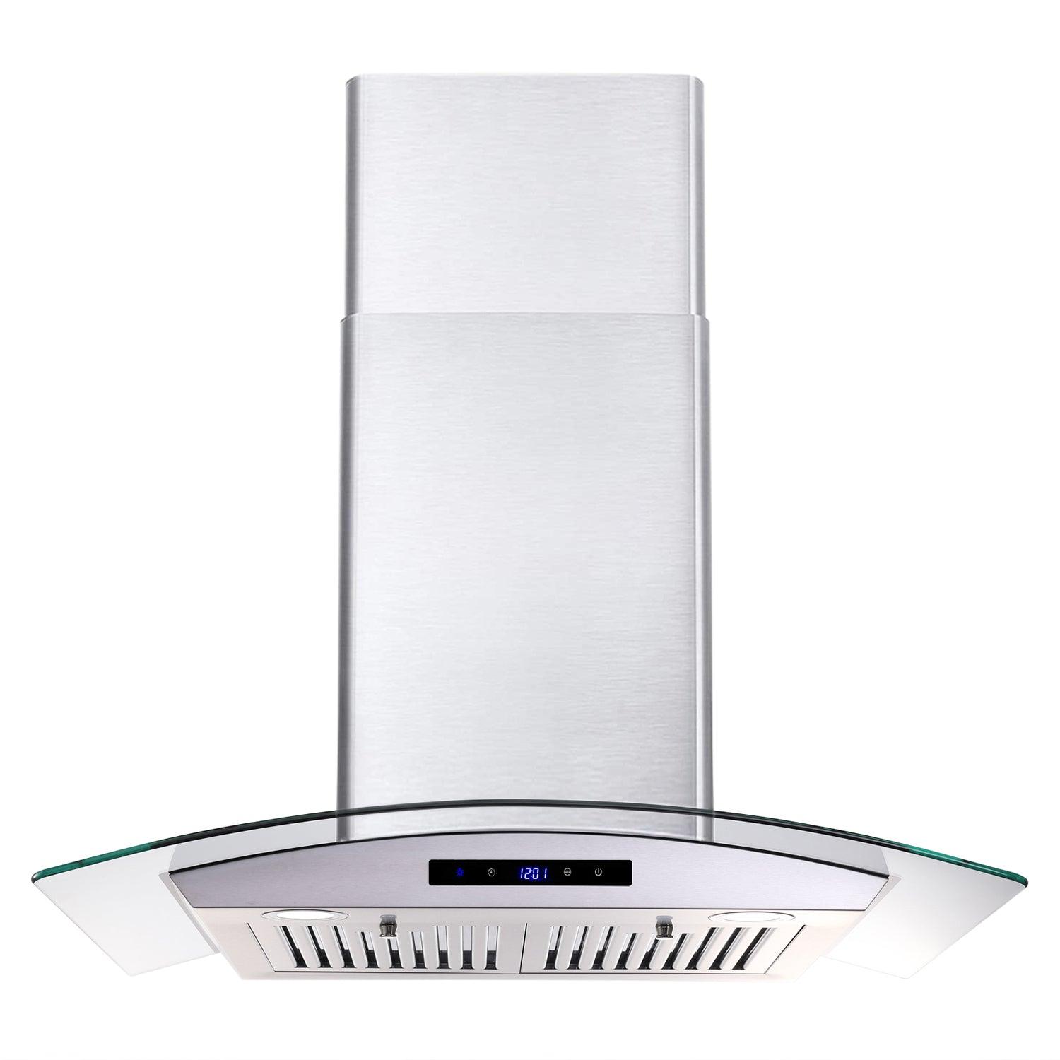 Tieasy 30 inch Wall Mount Range Hood 700 CFM Vent Hood Touch Control Stainless Steel Filters