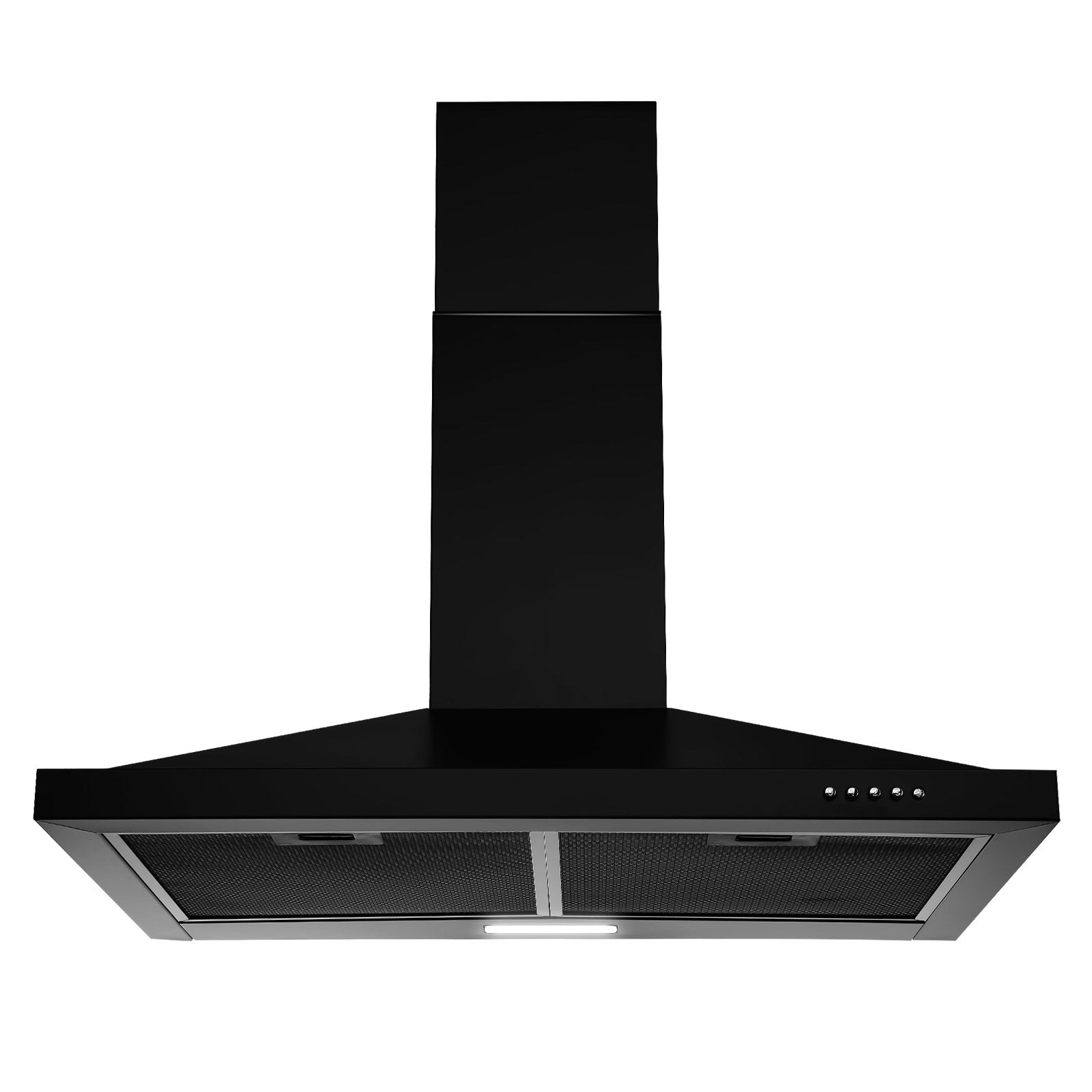 Tieasy 30 inch Wall Mount Range Hood Black 450 CFM DuctedDuctless w 3 Speed Fan
