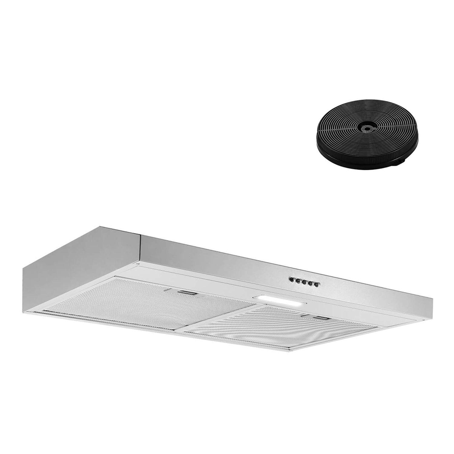Tieasy Range Hood 30 inch Under Cabinet Range Hood 230 CFM with Carbon Filter