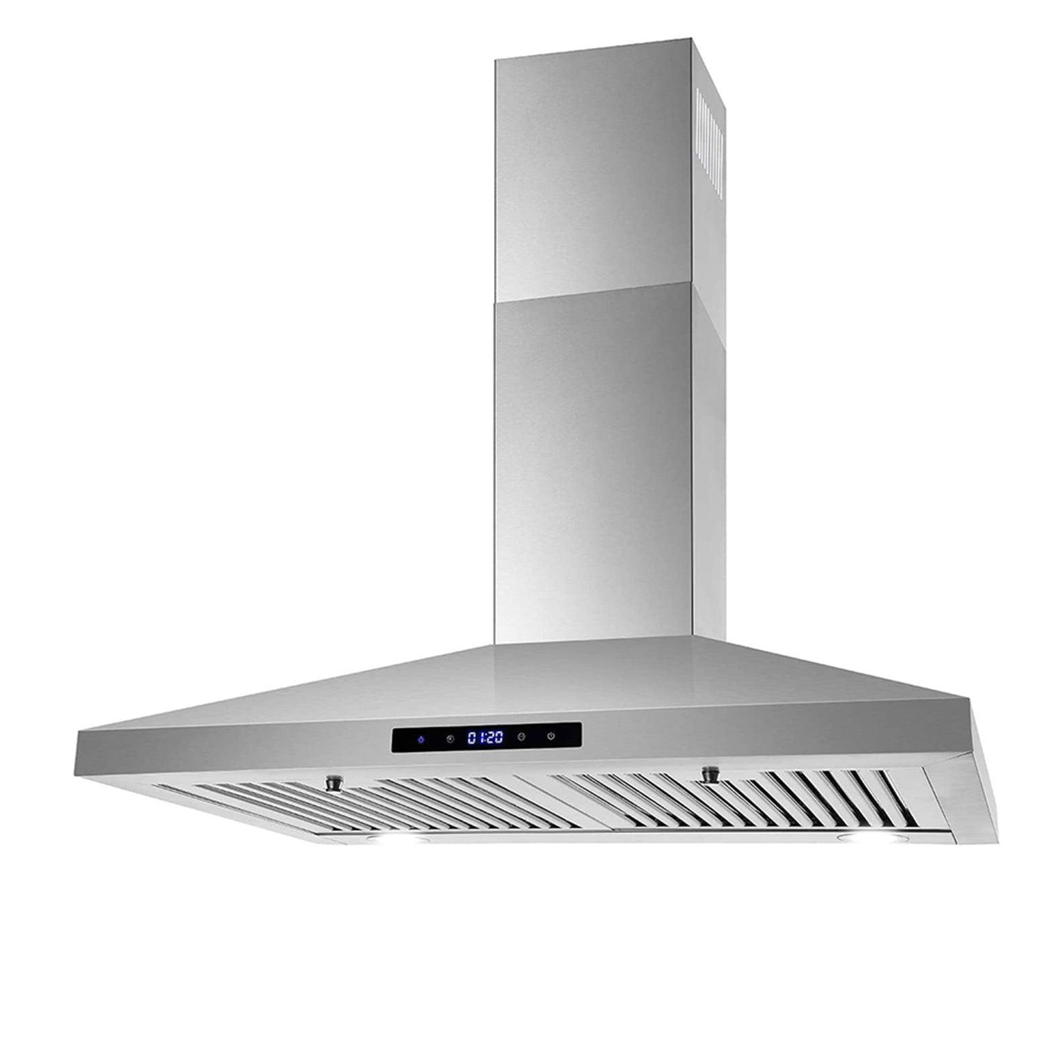 Tieasy Range Hood 30 inch Wall Mount Range Hood 350 CFM Over Stove Vent Touch Control