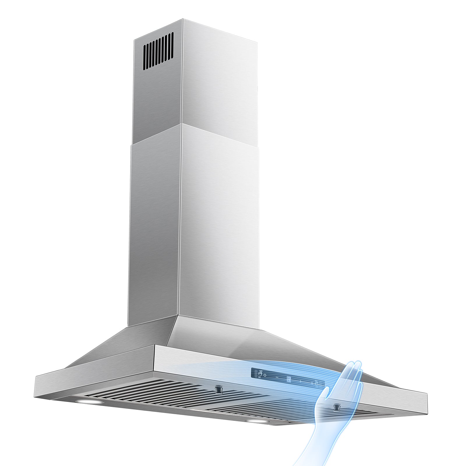ZMS-1760TS- 24 Inch Wall Mount Range Hood - 450CFM Ducted/Ductless Range Hood