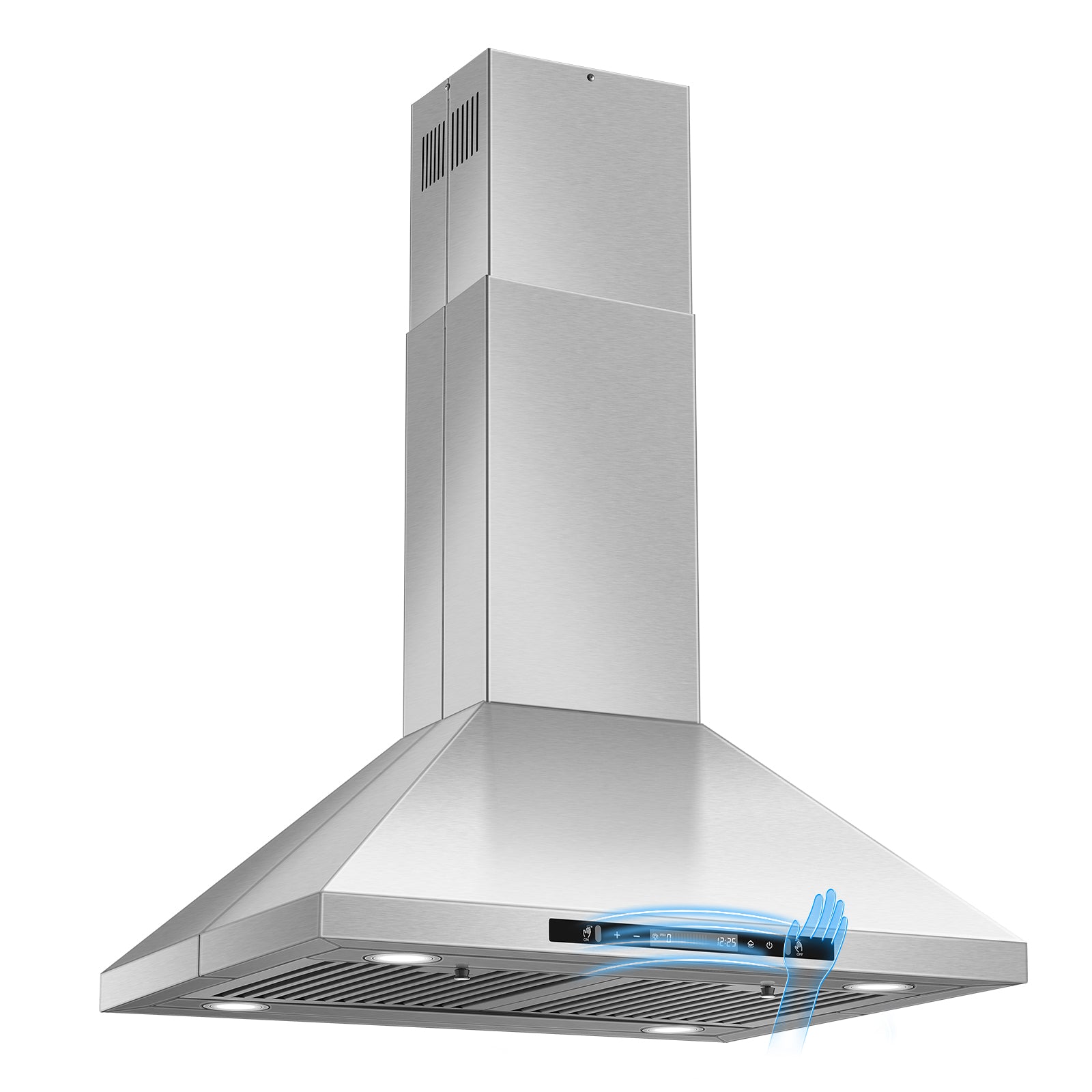 USGI1775B -30 Inch Island Range Hood, 700 CFM Vent Hood with Gesture/Touch Control
