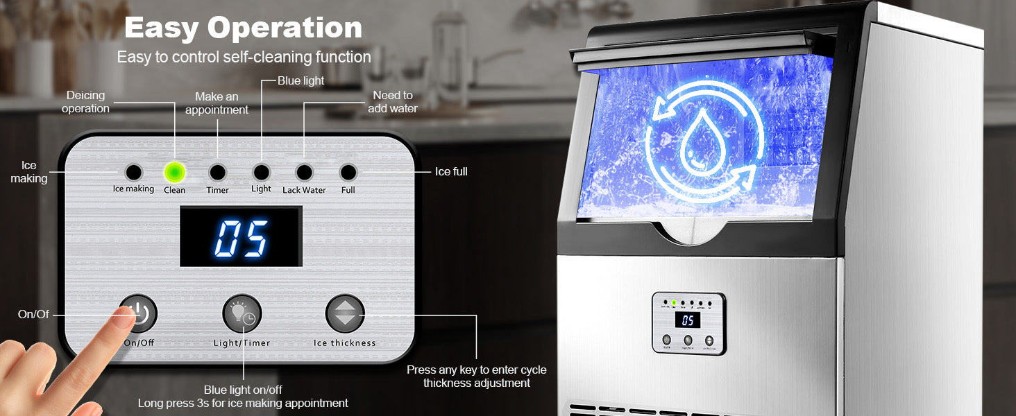 Easy to control self-cleaning function