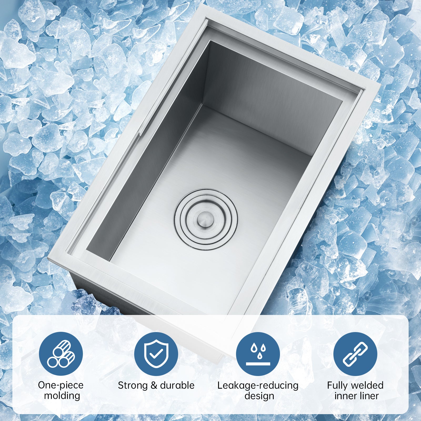 ICAZLBS8A - 28QT Stainless Steel Ice Chest with 24H Ice Retention