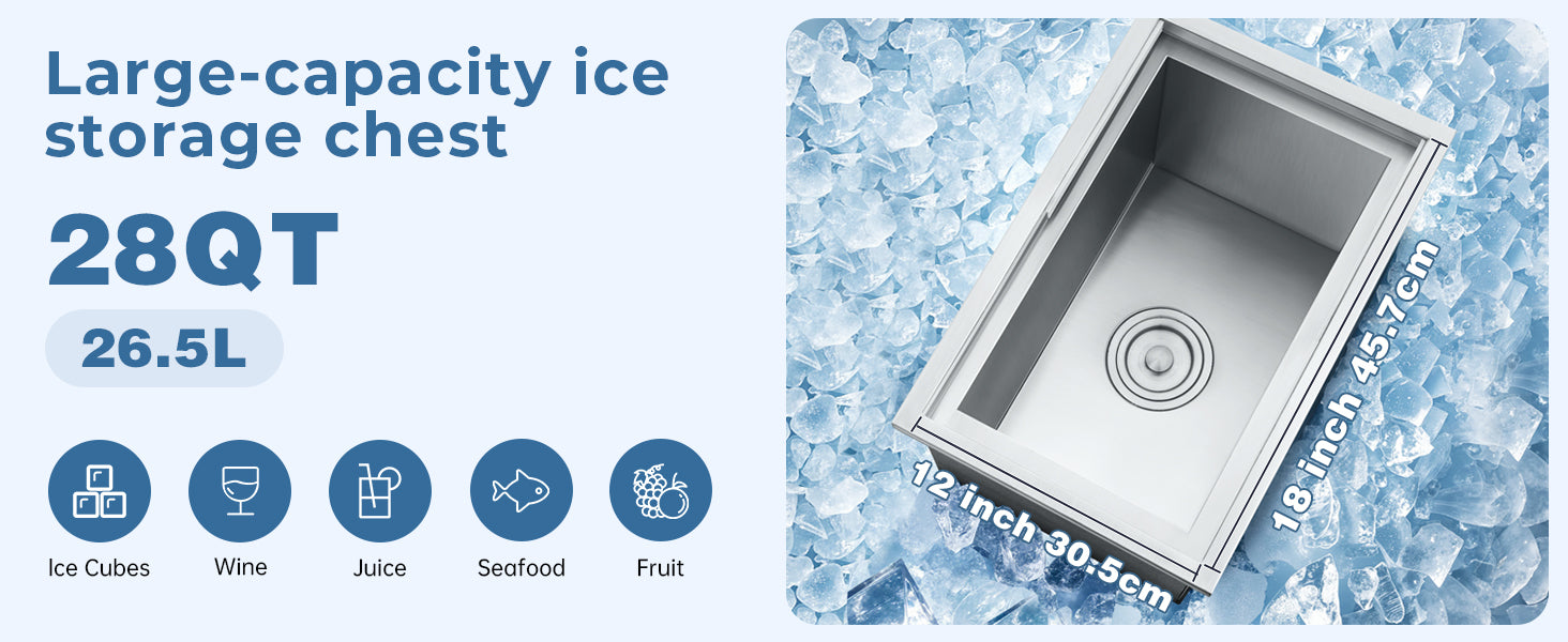 Large-capacity ice storage chest
