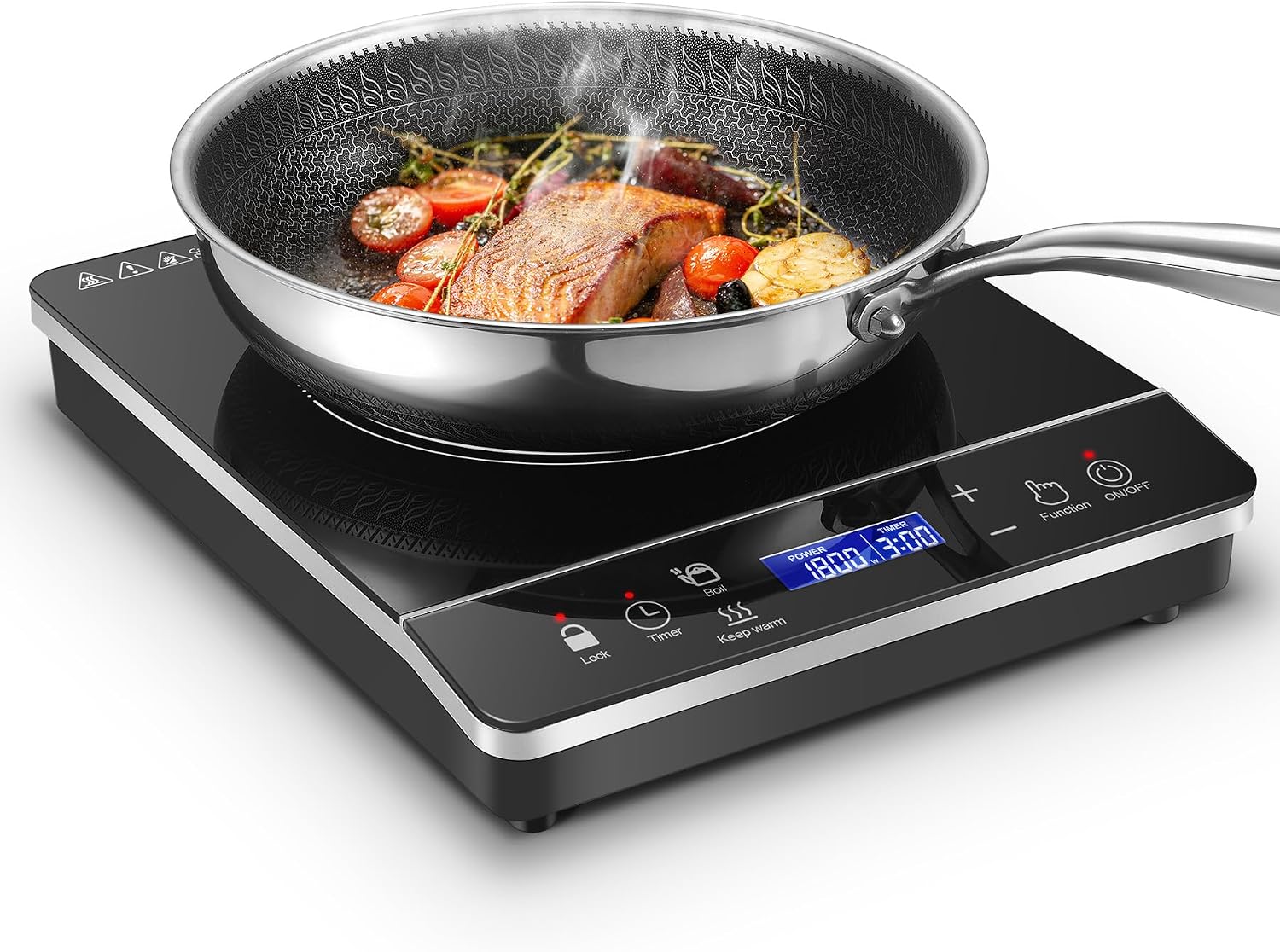 IHA23T12C – 1800W Portable Single-Burner Induction Cooktop