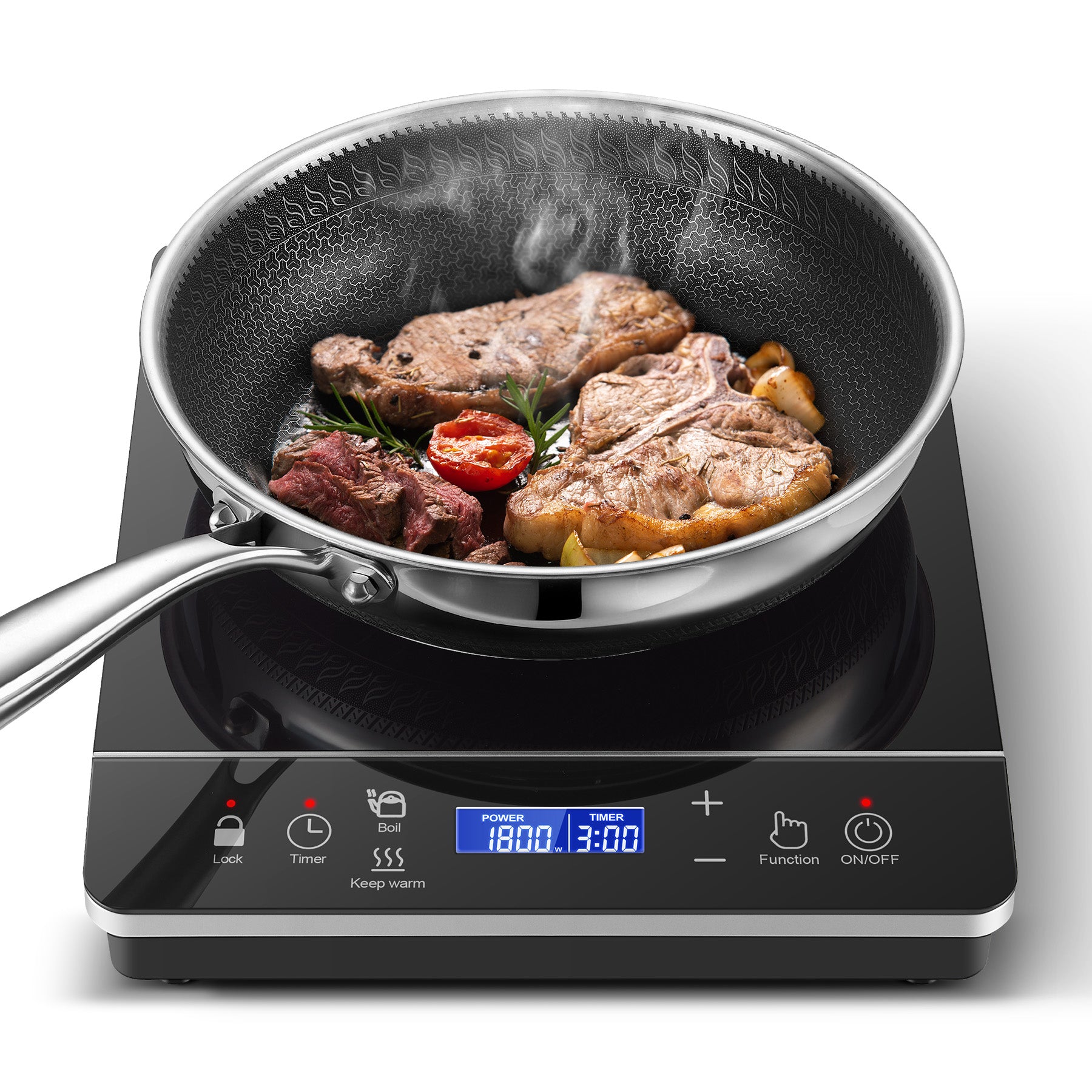 IHA23T12C – 1800W Portable Single-Burner Induction Cooktop