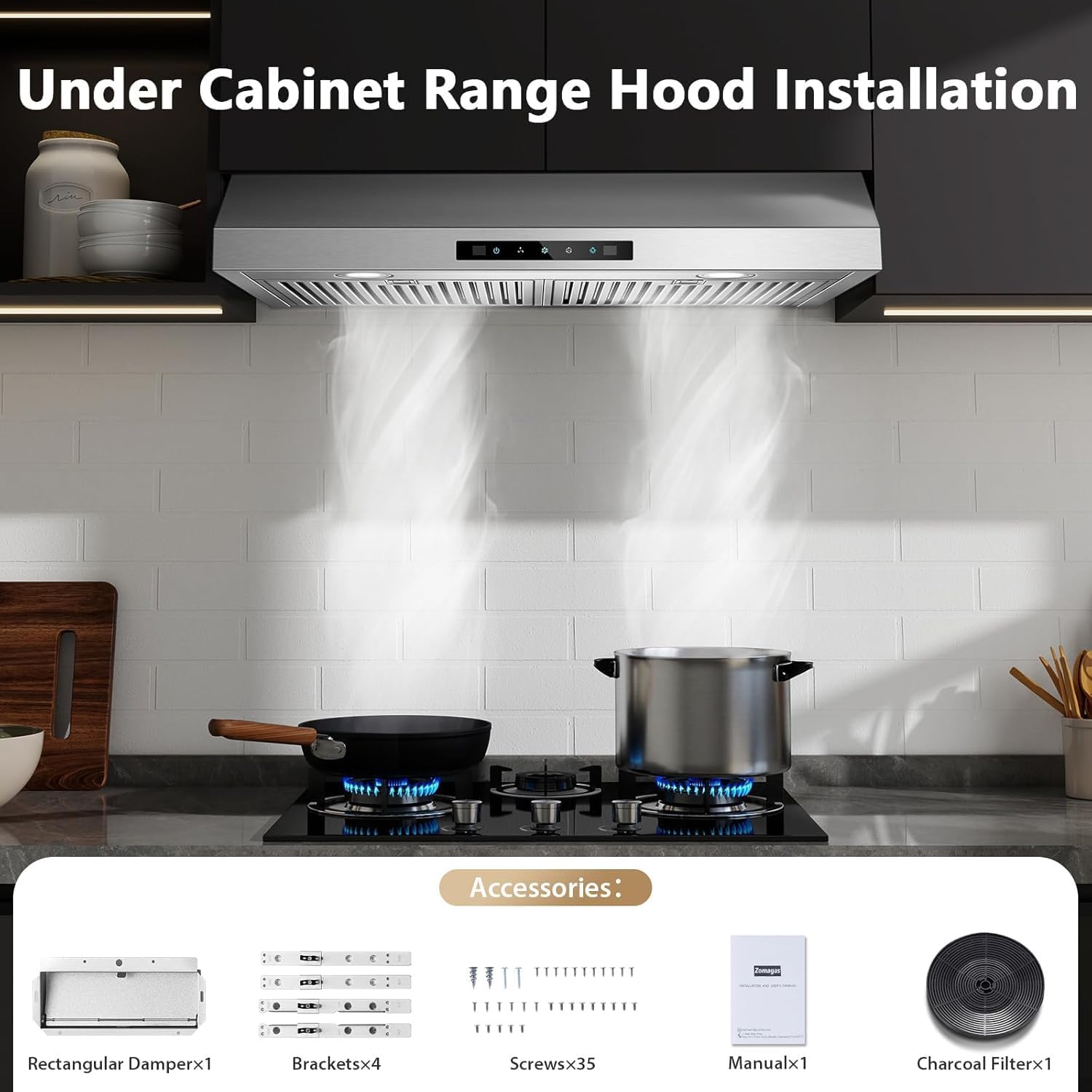 RHA30GDS6 – 30-Inch 800 CFM Gesture-Control Under-Cabinet Range Hood