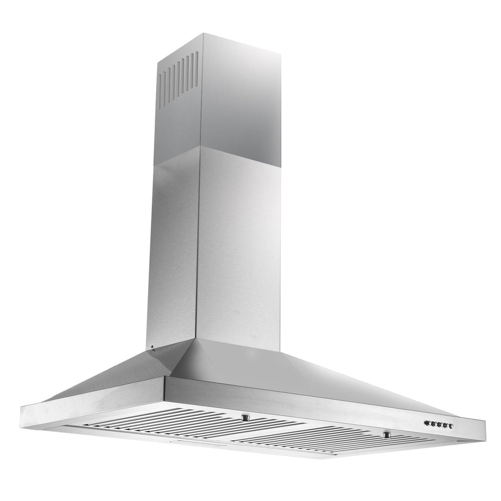 24 Inch Wall Mount Range Hood 450 CFM Ducted/Ductless with 3 Speed ...