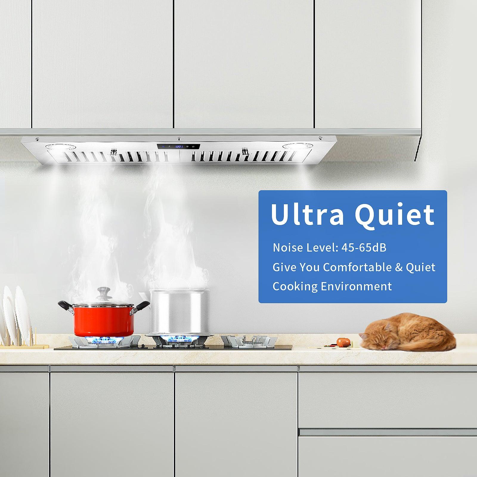 Tieasy Built in Touch Control stainless Steel Kitchen Vent Hood 600CFM - USGB 1370‎TC - Tieasy