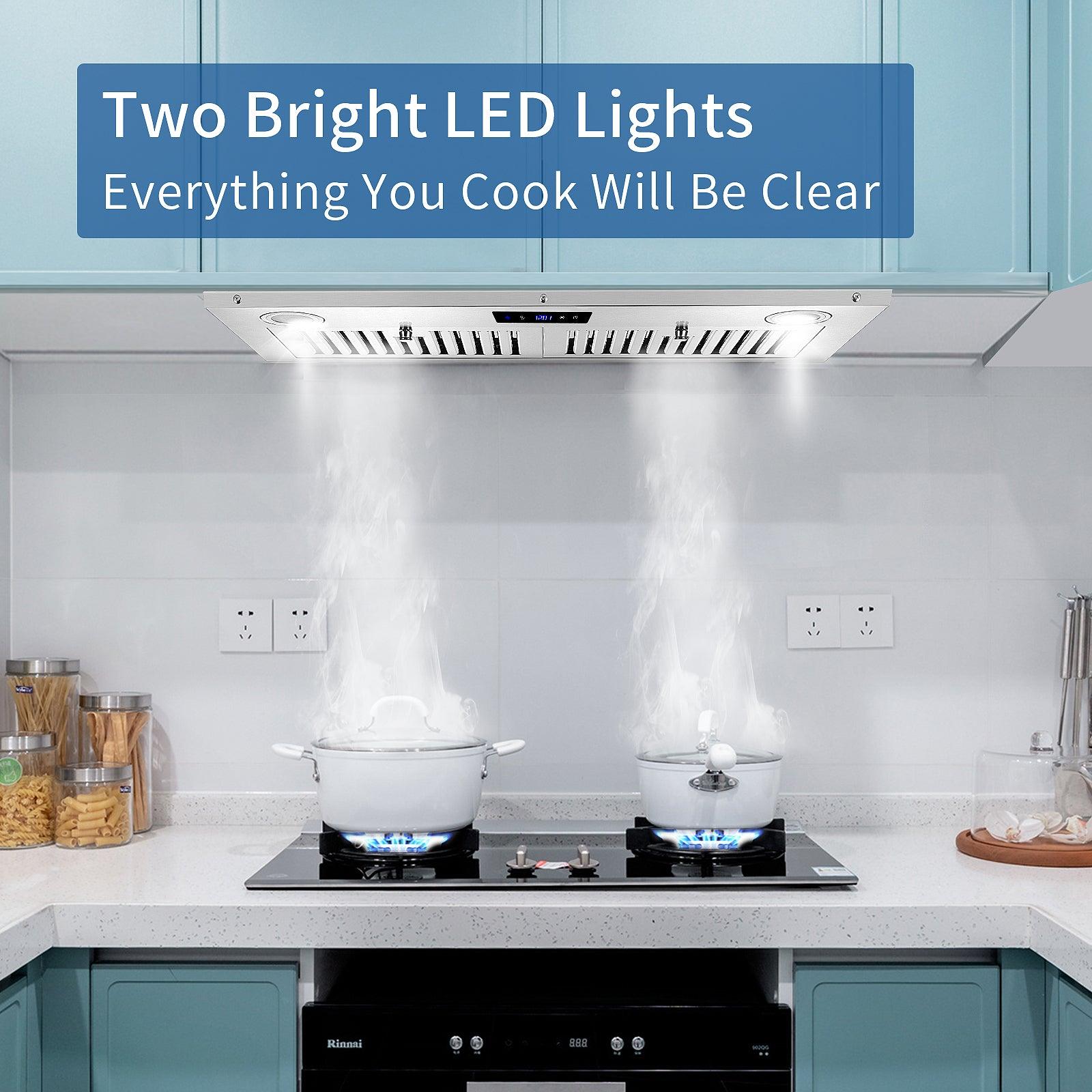 Tieasy Built in Touch Control stainless Steel Kitchen Vent Hood 600CFM - USGB 1370‎TC - Tieasy